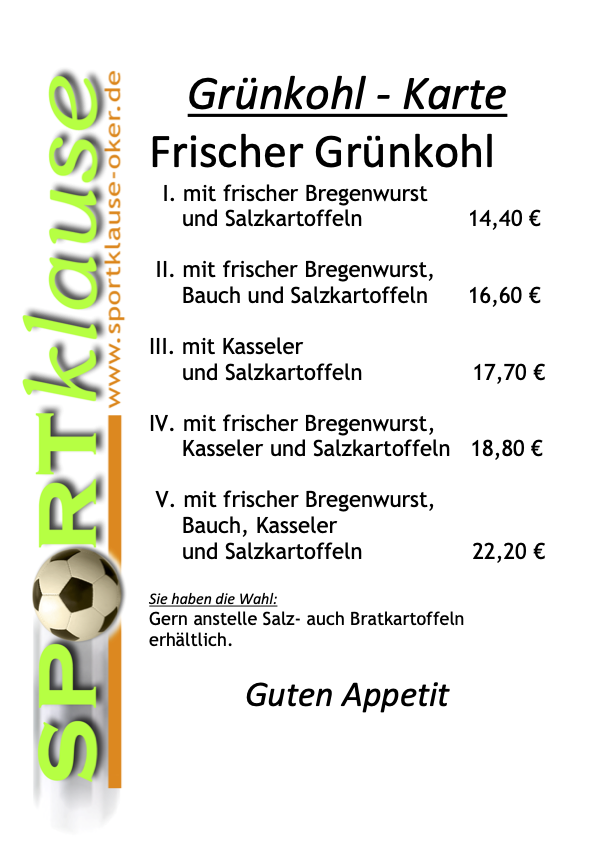Grünkohlkarte 2025